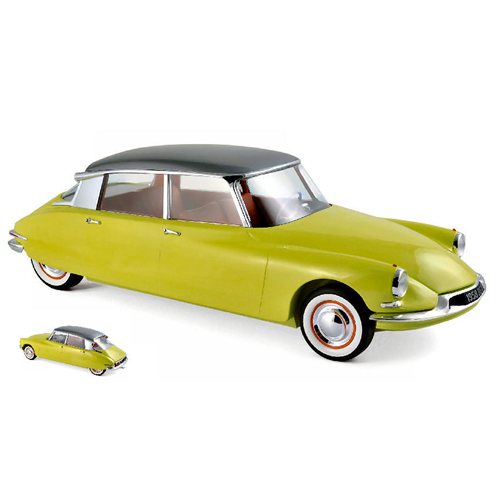 CITROEN DS 19 1958 YELLOW/GREY 1:12 Norev Auto Stradali Modellino
