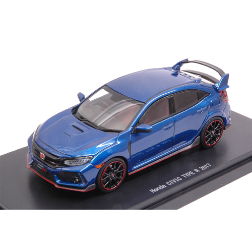 HONDA CIVIC TYPE R 2017 METALLIC BLUE 1:43 Ebbro Auto Stradali Modellino