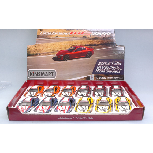 MASERATI GRANTURISMO MC STRADALE 2015 cm 12 (1 Modellino a Scelta) 1:38 Kinsmart Modellismo Giocattolo Modellino