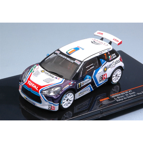 CITROEN DS3 N.7 WINNER RALLY DU CONDROZ-HUY 2016 C.BREEN-M.SCOTT 1:43 Ixo Model Auto Rally Modellino