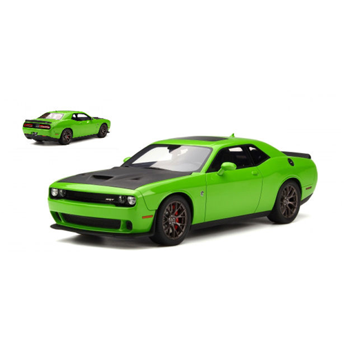 DODGE CHALLENGER HELLCAT SRT 2016 GREEN 1:18 GT Spirit Auto Stradali Modellino