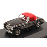 AUSTIN HEALEY 100 BN1 1953-1958 BLACK WITH SOFT TOP RED 1:43 Oxford Auto Stradali Die Cast Modellino
