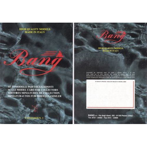 CATALOGO BANG 1993 N.2 PAG FORMATO A5 Bang Cataloghi Modellino