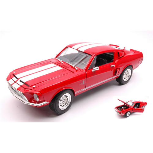 SHELBY GT 500 KR 1968 RED 1:18 Lucky Die Cast Auto Stradali Modellino