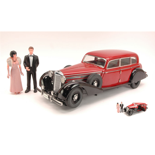 MERCEDES 770 K 1938 WITH FIGURES RED 1:18 Signature Auto d'Epoca Modellino