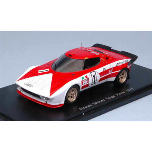 LANCIA STRATOS N.1 WINNER TARGA FLORIO 1974 A.BALLESTRIERI-G.LARROUSSE 1:43 Spark Model Auto Competizione Modellino