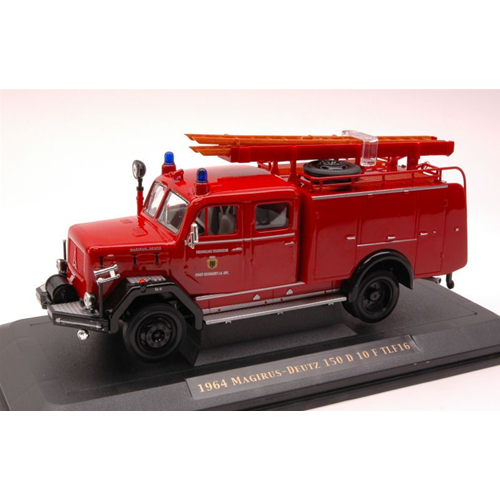 MAGIRUS DEUTZ 150 D 10 F TLF16 1969 FIRE TRUCK RED 1:43 Lucky Die Cast Pompieri Modellino