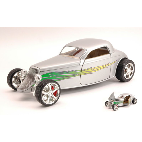 FORD COUPE' 1933 SILVER 1:18 Lucky Die Cast Auto d'Epoca Modellino