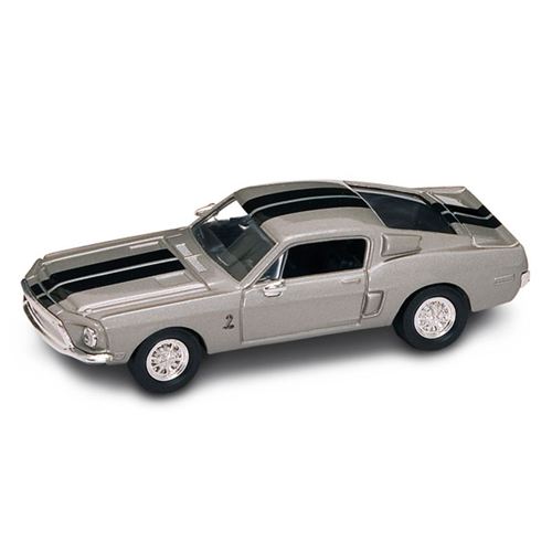 SHELBY GT-500KR 1968 GREY WITH BLACK STRIPES (ELEANOR COLOURS) 1:43 Lucky Die Cast Auto Stradali Modellino