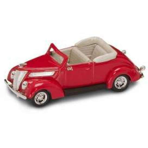 FORD V 8 CONVERTIBLE 1937 RED 1:43 Lucky Die Cast Auto d'Epoca Modellino