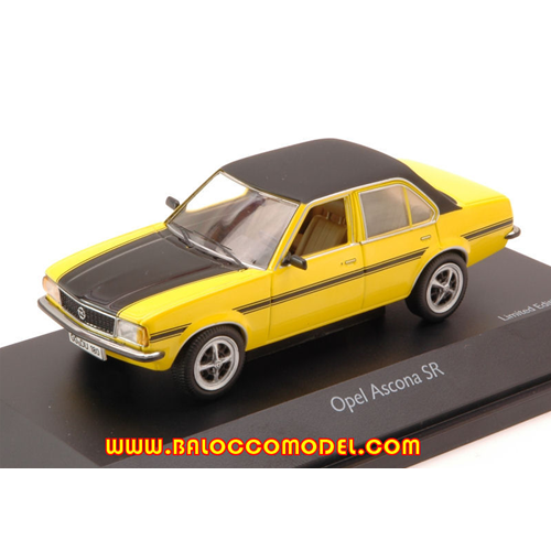 OPEL ASCONA B SR 1975 YELLOW/BLACK 1:43 Schuco Auto Stradali Modellino