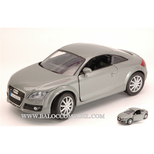 AUDI TT COUPE' 2a SERIE 2006 SILVER 1:24 MotorMax Auto Stradali Modellino