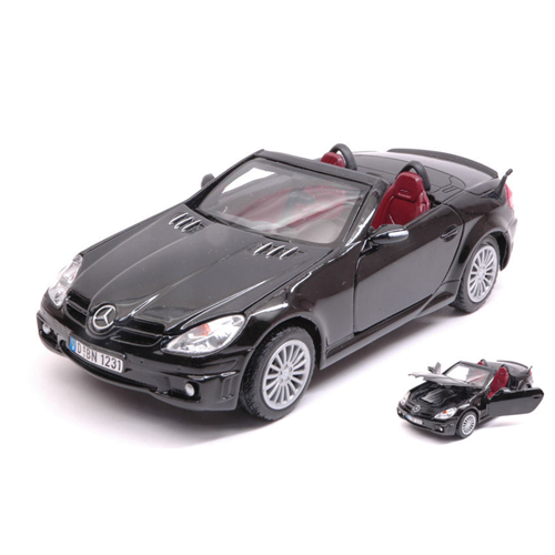 MERCEDES SLK55 AMG 2005 BLACK 1:24 MotorMax Auto Stradali Modellino