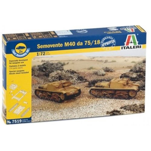 SEMOVENTE M40 DA 75/18 KIT 1:72 Italeri Kit Mezzi Militari Modellino