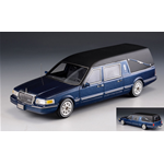 LINCOLN TOWN CAR S&S HEARSE 1997 DARK BLUE 1:43 GLM Models Pompe Funebri Modellino