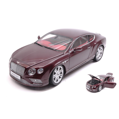 BENTLEY CONTINENTAL GT COUPE' 2016 BURGUNDY 1:18 Paragon Models Auto Stradali Modellino