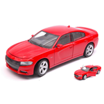 DODGE CHARGER R/T 2016 RED 1:24-27 Welly Auto Stradali Die Cast Modellino