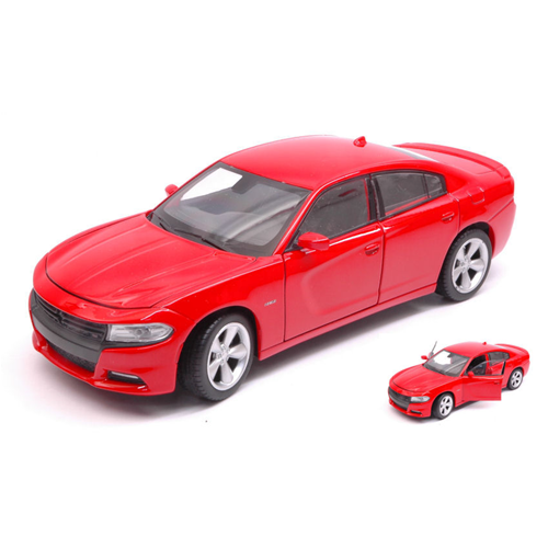 DODGE CHARGER R/T 2016 RED 1:24-27 Welly Auto Stradali Modellino