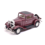 FORD 3-WINDOW COUPE' 1932 BURGUNDY 1:43 Lucky Die Cast Auto d'Epoca Modellino