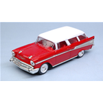 CHEVROLET NOMAD 1957 RED WITH WHITE ROOF 1:43 Lucky Die Cast Auto Stradali Die Cast Modellino