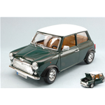 MINI COOPER 1969 GREEN WITH WHITE ROOF 1:18 Burago Auto Stradali Modellino