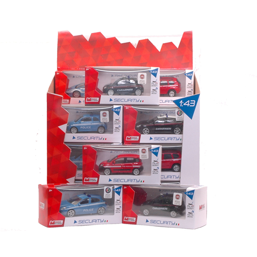 AUTO FORZE ORDINE - SECURITY SERIES (24 Assortite) 1:43 Mondo Motors Forze dell'Ordine Modellino
