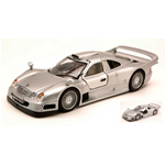 MERCEDES CLK-GTR COUPE' STREET VERSION 1997 SILVER 1:26 Maisto Auto Stradali Modellino
