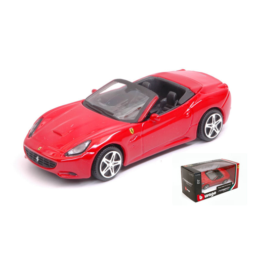 FERRARI CALIFORNIA CONVERTIBLE 2008 RED 1:43 Burago Auto Stradali Modellino