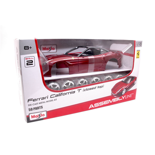 FERRARI CALIFORNIA T CLOSED TOP DARK RED KIT 1:18 Maisto Kit Auto Modellino