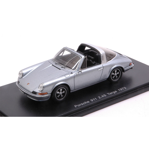 PORSCHE 911 2.4 S TARGA 1973 SILVER 1:43 Spark Model Auto Stradali Modellino