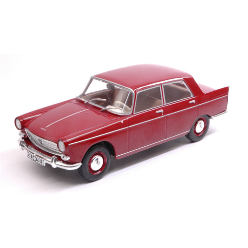PEUGEOT404 1960 AMARANT RED 1:24 Whitebox Auto Stradali Modellino