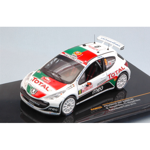PEUGEOT 207 S2000 N.9 7th MONTE CARLO 2010 B.MAGALHAES-C.MAGALHAES 1:43 Ixo Model Auto Rally Modellino