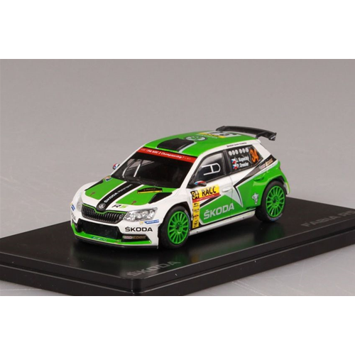 SKODA FABIA III R5 N.34 8th RALLY RACC CATALUNYA 2016 KOPECKY-DRESLER 1:43 Abrex Auto Rally Modellino