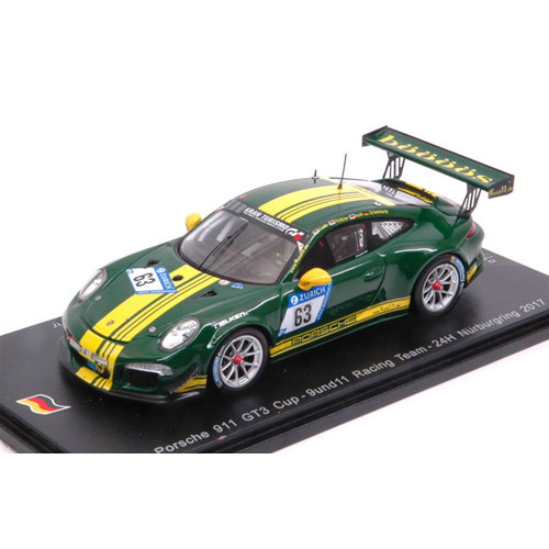 PORSCHE 911 GT3 N.63 NURBURGRING 2017 SCHEERBARTH-KOLB-GODER-SCHLUTER1:43 Spark Model Auto Competizione Modellino