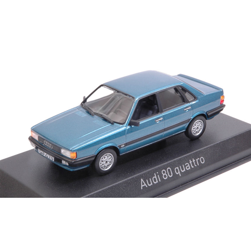 AUDI 80 QUATTRO 1985 BLUE METALLIC 1:43 Norev Auto Stradali Modellino
