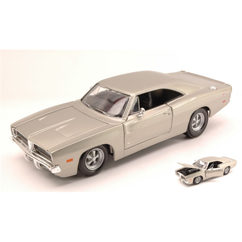 DODGE CHARGER R/T 1969 SILVER 1:25 Maisto Auto Stradali Modellino