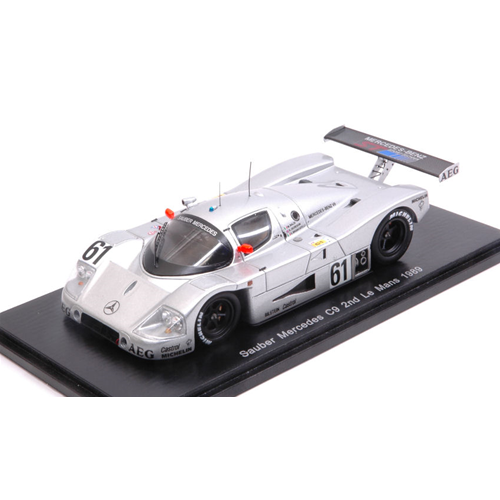 SAUBER MERCEDES C9 N.61 2nd LE MANS 1989 M.BALDI-K.ACHESON-G.BRANCATELLI 1:43 Spark Model Auto Competizione Modellino