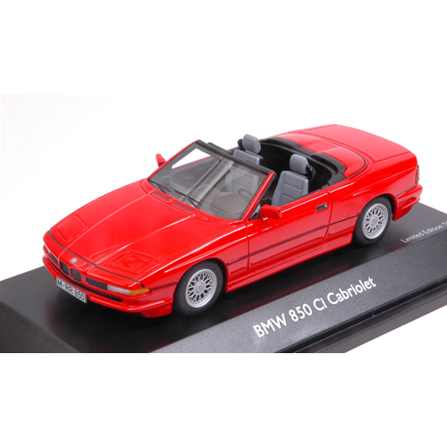 BMW 850 Ci CABRIOLET 1990 RED 1:43 Schuco Auto Stradali Modellino