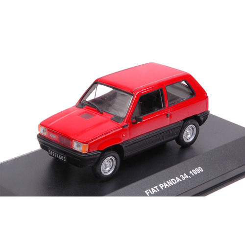 FIAT PANDA 34 1990 RED 1:43 Solido Auto Stradali Modellino