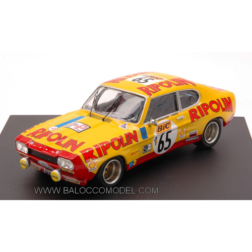 FORD CAPRI 2600 RS N.65 RETIRED TOUR AUTO 1972 G.LARROUSSE-J.RIVES 1:43 Trofeu Auto Rally Modellino