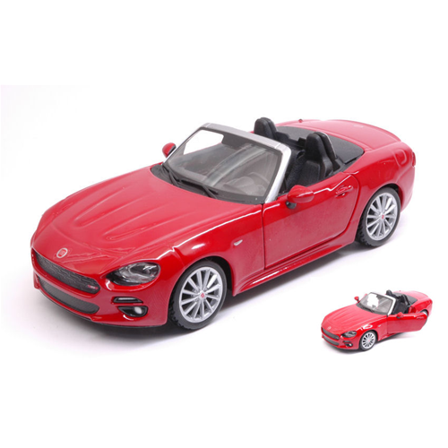 FIAT 124 SPIDER 2016 RED 1:24 Burago Auto Stradali Modellino