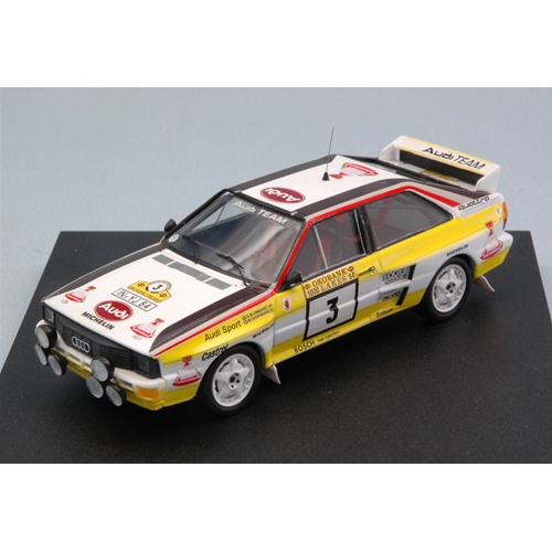 AUDI QUATTRO N.3 4th 100 LAKES RALLY 1984 S.BLOMQVIST-B.CEDERBERG 1:43 Trofeu Auto Rally Modellino