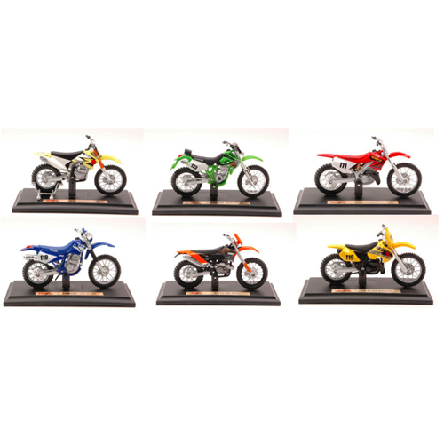 SERIE 6 MOTO CROSS 1:18 Maisto Moto Modellino