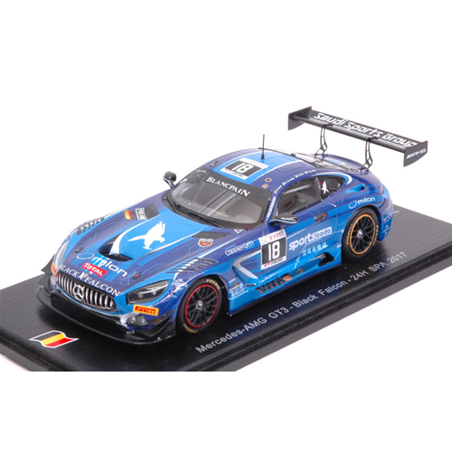 MERCEDES GT3 N.18 NC 24H SPA 2017 AL FAISAL-HAUPT-PIANA-V.DER ZANDE 1:43 Spark Model Auto Competizione Modellino