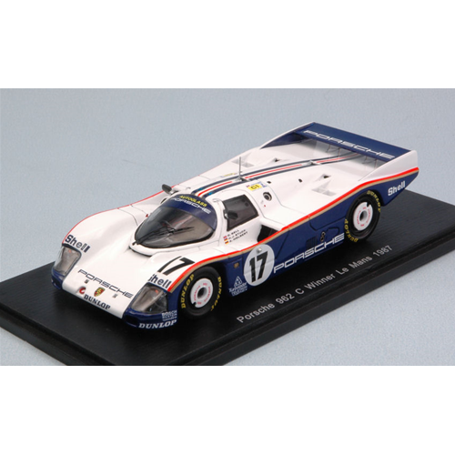 PORSCHE 962 C N.17 WINNER LE MANS 1987 D.BELL-H.J.STUCK-A.HOLBERT 1:43 Spark Model Auto Competizione Modellino
