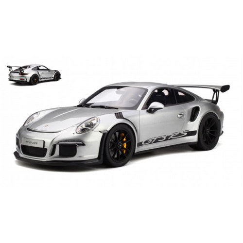 PORSCHE 911 GT3 RS 2015 SILVER 1:12 GT Spirit Auto Stradali Modellino