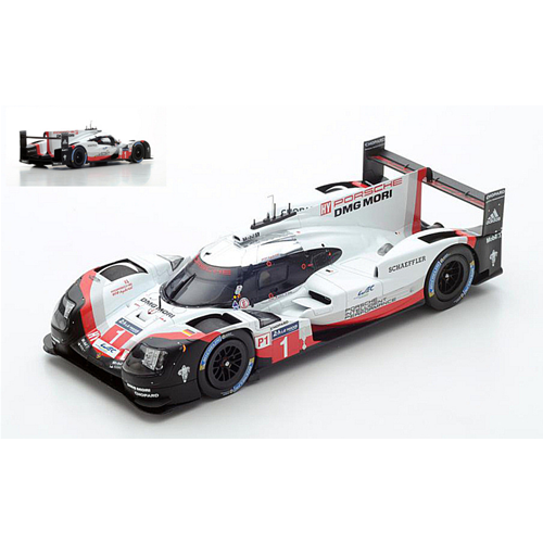 PORSCHE 919 HYBRID N.1 DNF LE MANS 2017 JANI-LOTTERE-TANDY 1:18 Spark Model Auto Competizione Modellino