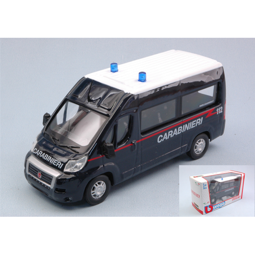 FIAT DUCATO CARABINIERI 1999 1:50 Burago Forze dell'Ordine Modellino