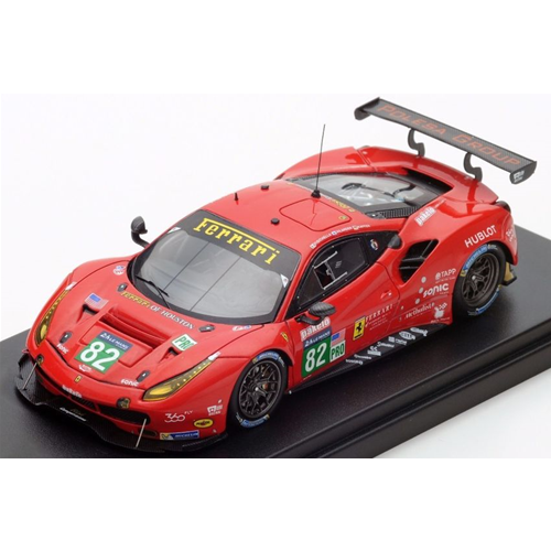 FERRARI 488 GTE N.82 ACCIDENT LE MANS 2017 T.VILANDER-G.FISICHELLA-P.KAFFER 1:43 Looksmart Auto Competizione Modellino