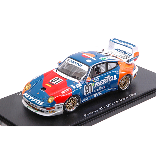 PORSCHE 911 GT2 N.91 ACCIDENT LE MANS 1995 A.D'ORL.BORBON-T.SALDANA-DE CASTRO 1:43 Spark Model Auto Competizione Modellino